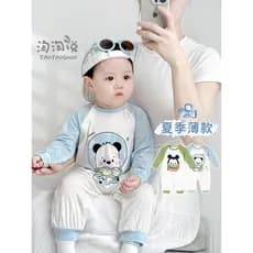 Modal bebê macacão verão estilo fino pijamas do bebê seda gelo bebê recém-nascido roupas de verão ar condicionado roupas
