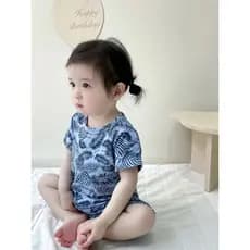 Ins puro algodão de manga curta verão roupas de bebê estilo fino macacão bebê criança moda bebê macacão bebê menino maca