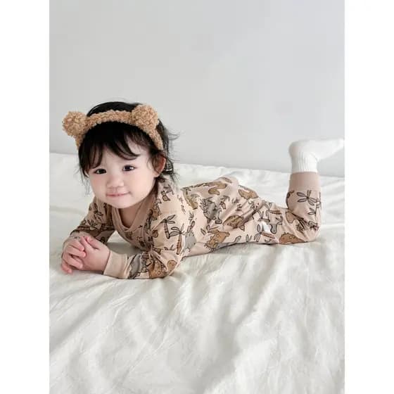 Bebê roupas de bebê bonito Super bonito bebê menina puro algodão manga comprida macacão primavera outono macacão bebê me