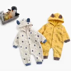 Macacão de bebê outono inverno roupas de bebê menino velo Animal impressão macacão ins leão engrossado macacão bebê