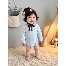 Bebê bebê macacão primavera outono bebê triângulo macacão recém-nascido macacão de fundo pijama quente