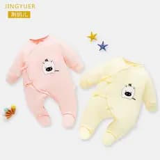 Roupas de bebê recém-nascido primavera outono recém-nascido puro algodão bodysuit bebê quente macacão roupas de outono a