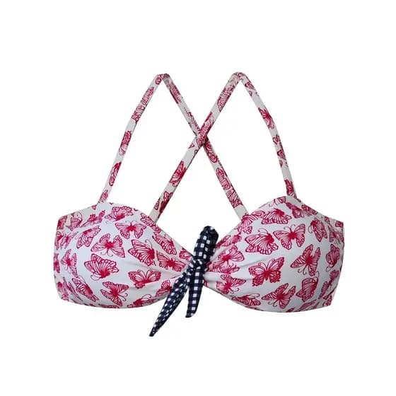Europeu americano BPC Split bolinhas babados triângulo biquíni maiô feminino bolinhas cordão Halter pescoço uma linha C