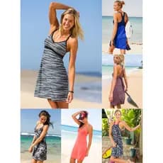 Macacão de praia à beira-mar vestido longo feminino protetor solar de secagem rápida captura mar viagem férias foto pai-
