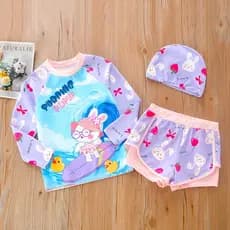 UPF50 + roupa de banho infantil meninas médio grande crianças juventude protetor solar de manga comprida treinamento pro