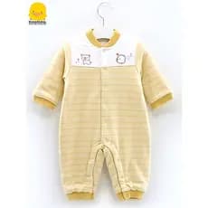 Macacão de bebê genuíno patinho amarelo outono inverno masculino feminino algodão quente roupas acolchoadas 3-18 meses m