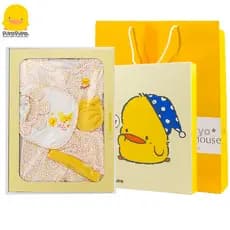 Patinho amarelo roupas de bebê caixa de presente recém-nascido primavera outono roupas bonito presente da menina do bebê