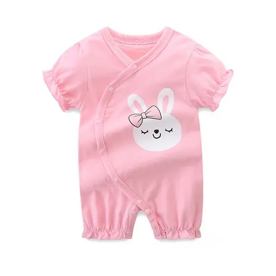 Macacão de bebê roupas de verão outubro-março menina bebê roupas de manga curta puro algodão fino recém-nascido bonito c