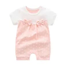 Roupas de bebê menina estilo fino algodão puro bebê menina 3-6-9 meses roupas de princesa rosa verão manga curta bonito