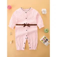 Primavera outono verão bebê macacão de algodão puro 1 ano de idade bebê menina macacão recém-nascido rosa macacão 3 mese