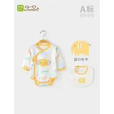 Bebê recém-nascido macacão de manga comprida verão estilo fino puro algodão bebê recém-nascido macacão triângulo macacão