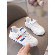 Bebê da criança sapatos infantis tênis 2024 primavera outono novo estilo sapatos brancos meninos Street Wear sapatos cas