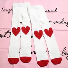 Primavera outono estilo menina bebê branco vermelho amor coração pêssego coração inverno Terry macacão meias Leggings gr
