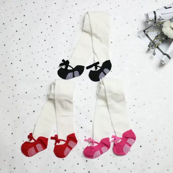 Primavera outono bebê menina veludo arco fino branco falso sola meia-calça Leggings 0-36 meses