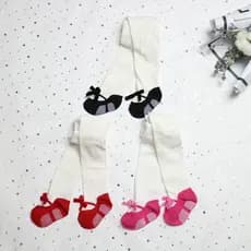 Primavera outono bebê menina veludo arco fino branco falso sola meia-calça Leggings 0-36 meses