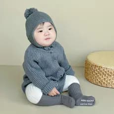 Roupas de bebê primavera outono inverno roupas coreano bebê recém-nascido camisola de malha de manga comprida macacão es