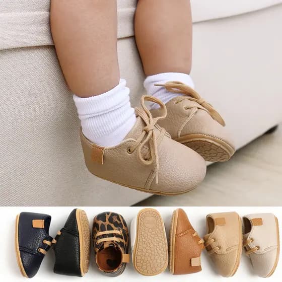 Sapatos infantis para bebês de 1 ano, sapatos para crianças pequenas, sola macia, antiderrapante, outono, sola de borrac