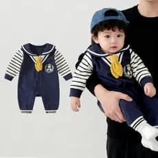 Início da primavera bebê macacão gravata borboleta roupas de primavera pequeno mês idade menino bebê estilo Preppy mês i