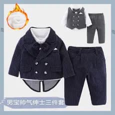 Menino terno um ano de idade menino roupas um ano de idade vestido de casamento estilo britânico cavalheiro primavera ro