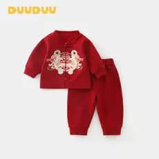 Crianças novas roupas chinesas do mês inteiro cem dias roupas de banquete pequeno mês idade bebê um ano de idade roupas