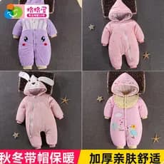 Roupas de bebê recém-nascido acolchoado macacão bebê recém-nascido das mulheres dos homens outono inverno macacão acolch