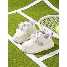 Arco primavera estilo princesa meninas sapatos casuais tênis infantis 2026 estudantes de cano baixo tênis leves para cri