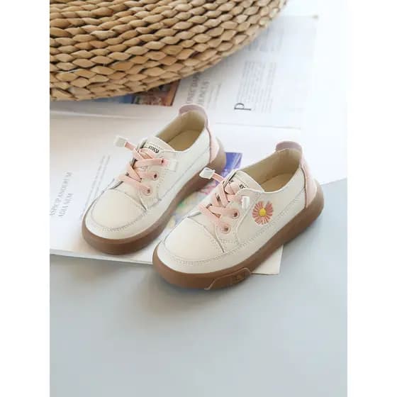 Crianças sapatos brancos meninas sapatos esportivos tênis 2026 primavera novo estilo crianças sapatos casuais deslizamen
