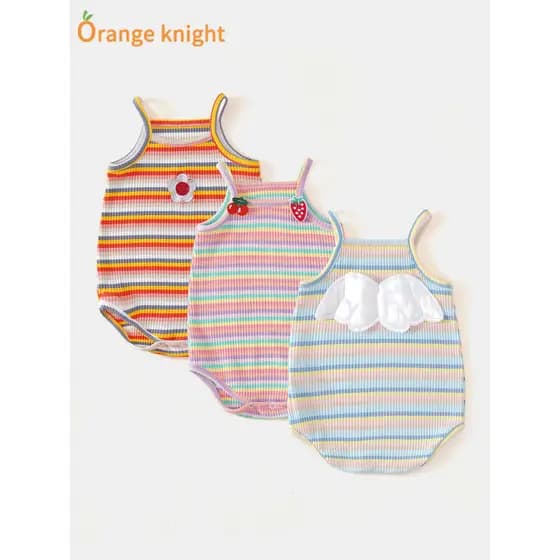 Bebê bebê colete estilo fino verão recém-nascido estilingue roupas bonito moda puro algodão roupas de verão do bebê meni
