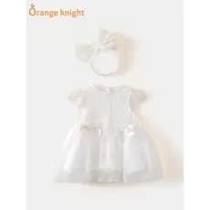 Bebê bebê vestido de princesa verão bebê recém-nascido menina cem dias vestido de gaze fofa um ano influenciador vestido