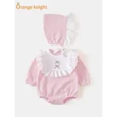 Roupas de bebê recém-nascido influenciador princesa macacão bonito Super bonito macacão cem dias mês cheio roupas femini