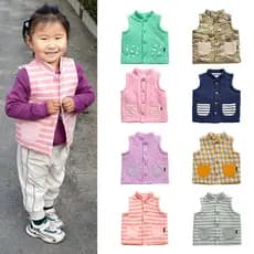 Roupas infantis japonesas inverno meninos meninas crianças puro algodão grosso colete infantil camada de ar gola alta co