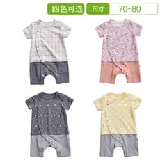 Comércio exterior novo estilo meninos meninas bebê puro algodão macacão bebê verão manga curta macacão primavera outono