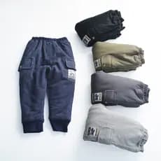 Novo estilo calças de algodão das crianças inverno engrossado exterior Wear meninos macacão acolchoado bebê outono inver