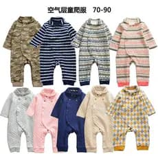 Outono inverno japonês roupas infantis bebê casa pijamas camada de ar macacão de manga comprida macacão de bebê recém-na