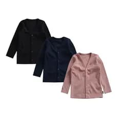 Comércio exterior roupas infantis primavera outono estilo infantil puro algodão estiramento Terry jaqueta bebê Cardigan