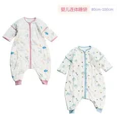 Quente saco de dormir infantil de dupla utilização espaço algodão pijamas do bebê outono inverno bebê termostático Split