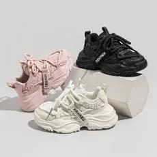 2026 primavera outono crianças sapatos esportivos de sola macia respirável malha sapatos meninos tênis de corrida menina
