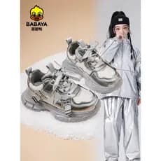 Baba pato meninas sapatos 2025 primavera novo estilo crianças tênis de sola macia meninas All-Match Casual pai sapatos n