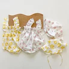 Macacão de bebê pequeno estilingue fresco roupas de bebê roupas de verão 0-3-6-9 mês inteiro macacão recém-nascido