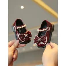 Primavera outono novo estilo bebê menina princesa sapatos de couro meninas sapatos únicos 1 a 2 anos de idade bebê crian