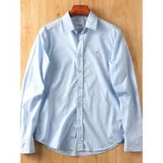 Comércio exterior enviar pedidos do Brasil!100 Algodão Fusi Tecido Lavado Primavera Camisa Masculina Slim-fit Business d