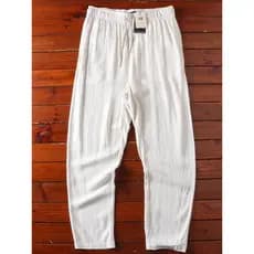 Elegante elegante comércio exterior cauda bens 30 linho verão luz respirável cintura elástica masculina All-Match calças
