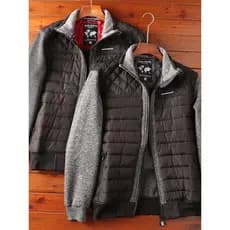 Fio G-End de Nicho Italiano!Forro composto forro de lã outono inverno masculino com capuz Casual jaqueta de algodão na m