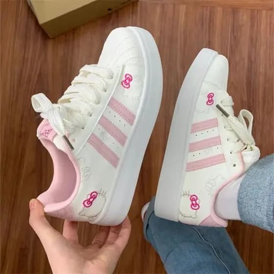 Estilo coreano nicho Original não-colisão All-Match rosa branco sapatos influenciador feminino novo estilo primavera Cas