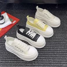 Sapatos casuais de sola grossa feminino verão feio bonito aumentado pequeno tênis de cano baixo ins dedo do pé grande sa