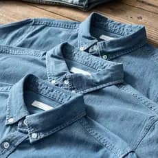 Grande amor!Produtos duros únicos americanos!Outono moda masculina Casual macio lavado elástico camisa jeans camisa de m