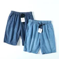 Mantenha-o no verão!Legal e confortável!Roupas masculinas de comércio exterior, calças jeans Tencel lavadas sem restriçõ