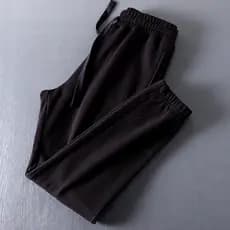 Comércio exterior única primavera outono masculino cintura elástica espartilho esportes calças casuais algodão Terry res
