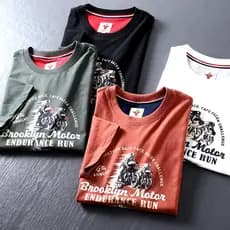 Forte recomendação!Cinco peças para todos!Pedido HK!Comércio exterior masculino primavera verão lavado escovado em torno