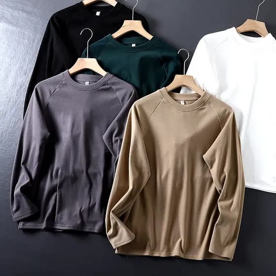 [Veludo alemão de dupla face + artesanato bordado] outono inverno masculino moda japonesa All-Match quente de manga comp